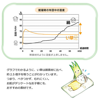 日本製 い草 い草マット 子供用 お昼寝 シンプル 星柄 約70×120cm 送料無料