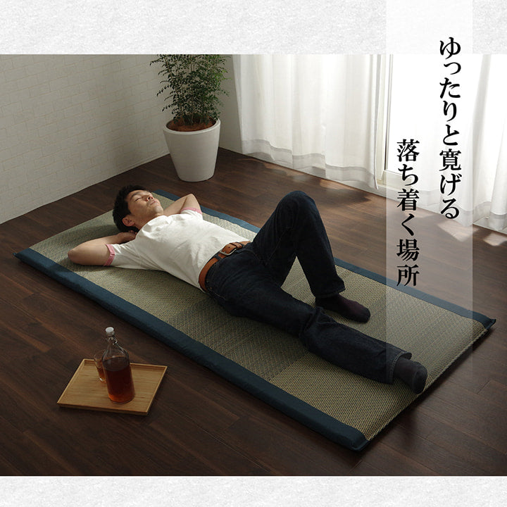 い草 い草マット 国産 ごろ寝マット くつろぎ 折畳み可 約90×200cm 送料無料