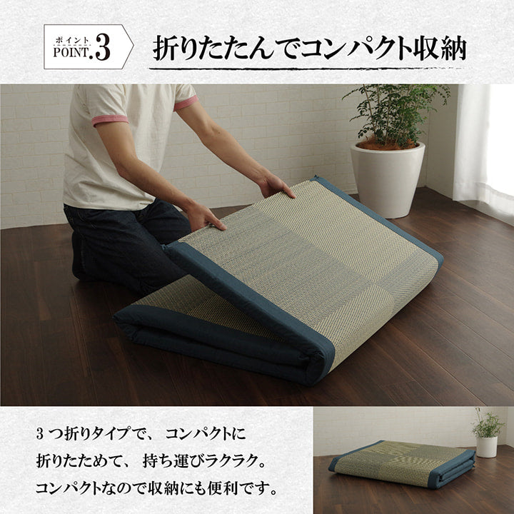 い草 い草マット 国産 ごろ寝マット くつろぎ 折畳み可 約90×200cm 送料無料