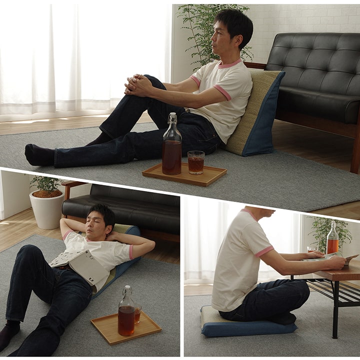 【新商品】い草 くつろぐ ソファにおすすめ クッション 枕 ソファクッション さらさら シンプル 消臭 約20×50×45cm 送料無料