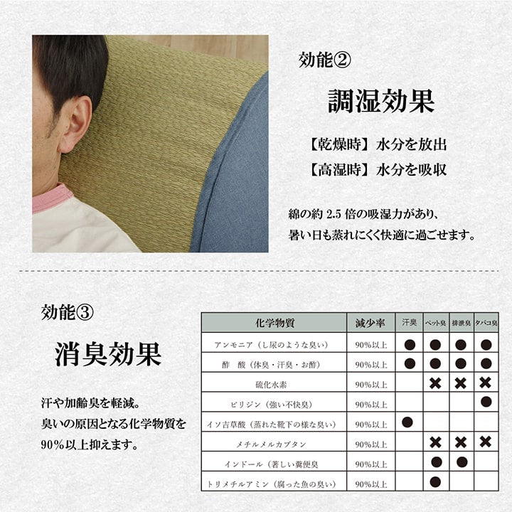 い草 くつろぐ ごろ寝 寄りかかり クッション さらさら 消臭 シンプル 約60×50×20cm 送料無料