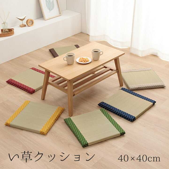 クッション い草 おしゃれ 和室 洋室 ウレタン 調湿効果 抗菌防臭 四角 40×40cm 送料無料