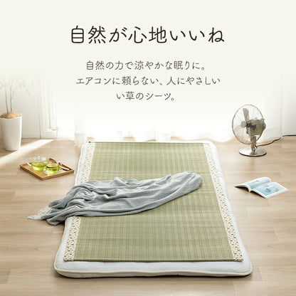 寝具 シーツ い草 吸湿 調湿効果 抗菌防臭 88×180cm 送料無料