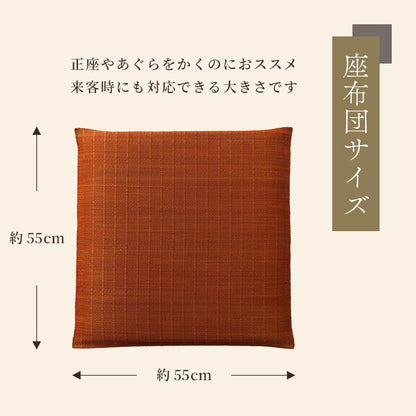 座布団 い草座布団 日本製 抗菌防臭 消臭 湿度調整 蒸れにくい 涼しい モダン 無地 5枚組 55×55cm 送料無料