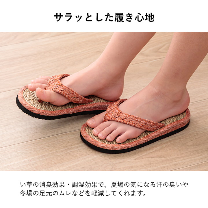 草履 子供 キッズ 七島い草 ベトナム製 さらさら シンプル 20cm(適応サイズ16～18cm) 送料無料