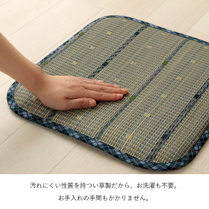 クッション シートクッション い草 チェック柄 調湿 空気清浄 お手入れ簡単 シート 約40×40cm 送料無料