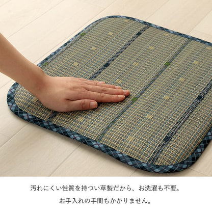 クッション シートクッション い草 チェック柄 調湿 空気清浄 お手入れ簡単 シート 約40×40cm 送料無料