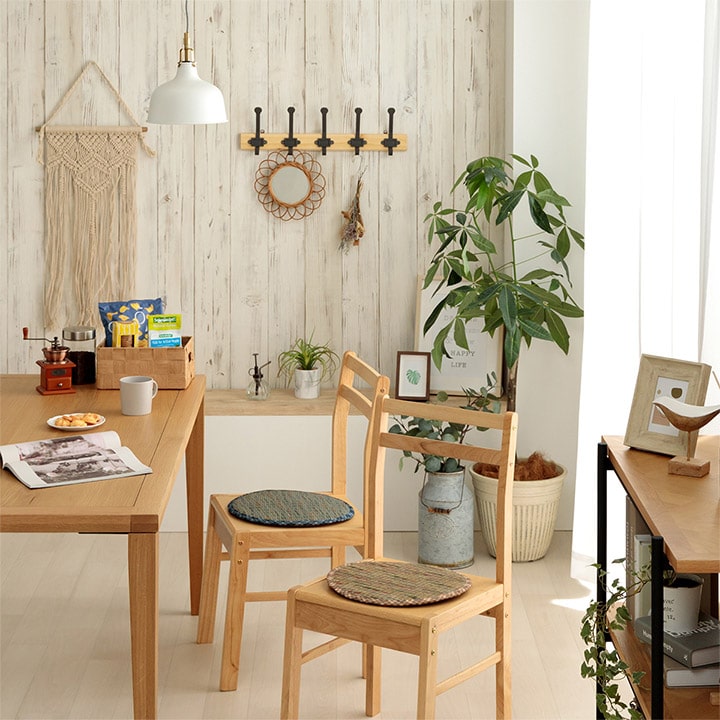 【新商品】クッション チェアパッド い草 チェック柄 調湿 空気清浄 お手入れ簡単 約35丸cm 送料無料