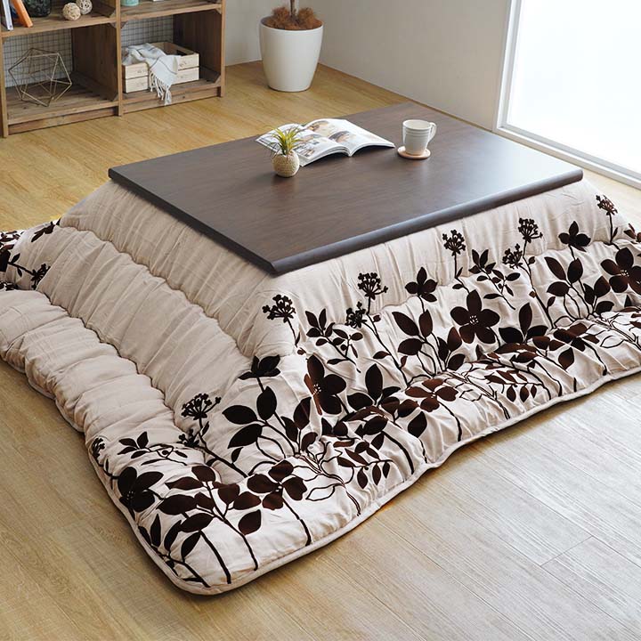 こたつ布団  正方形 モダンリーフ柄 約205×205cm 送料無料 - 【公式】allecore(アレコレ) 家具インテリア・生活雑貨のオンライン通販