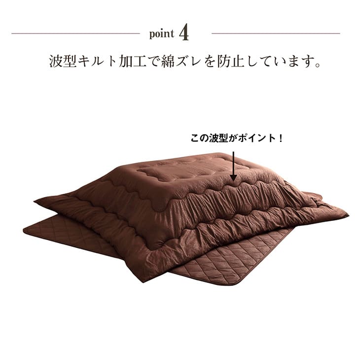 こたつ布団 掛敷セット 正方形 リーフ柄 約190×190cm 送料無料