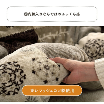こたつ布団 長方形 撥水 日本製 ノルディック柄 約205×205cm 送料無料