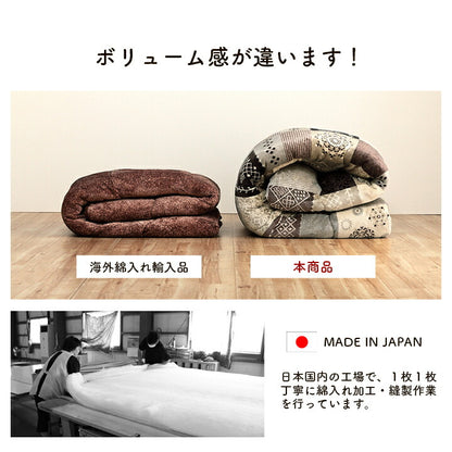 こたつ布団 長方形 撥水 日本製 ノルディック柄 約205×205cm 送料無料