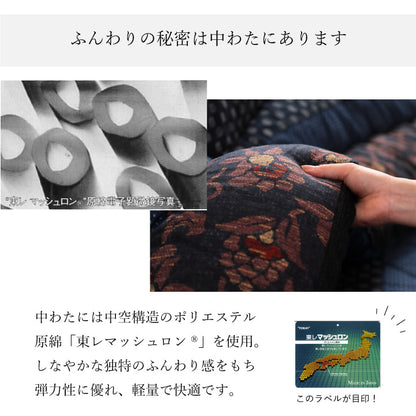 日本製 こたつ布団 こたつ厚掛敷布団 セット 和柄 長方形  約205×245cm 送料無料