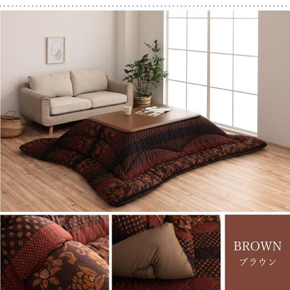 日本製 こたつ布団 こたつ厚掛け布団 単品 和柄 長方形 大判 約205×285cm 送料無料