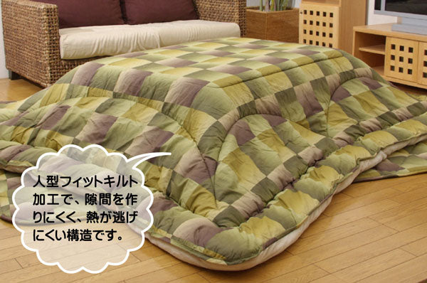 国内プリント こたつ厚掛け布団単品 『式部』 約205×245cm（裏地:フランネル） 送料無料