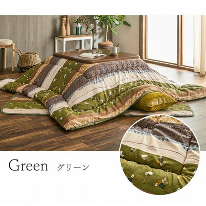 こたつ布団 掛敷セット 正方形 セット 和柄 ウサギ柄 約205×205cm 送料無料