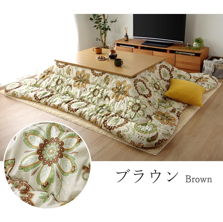 こたつ布団長方形国産花柄掛け単品約205×245cm 送料無料