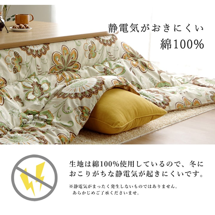 こたつ布団長方形国産花柄掛け単品約205×245cm 送料無料