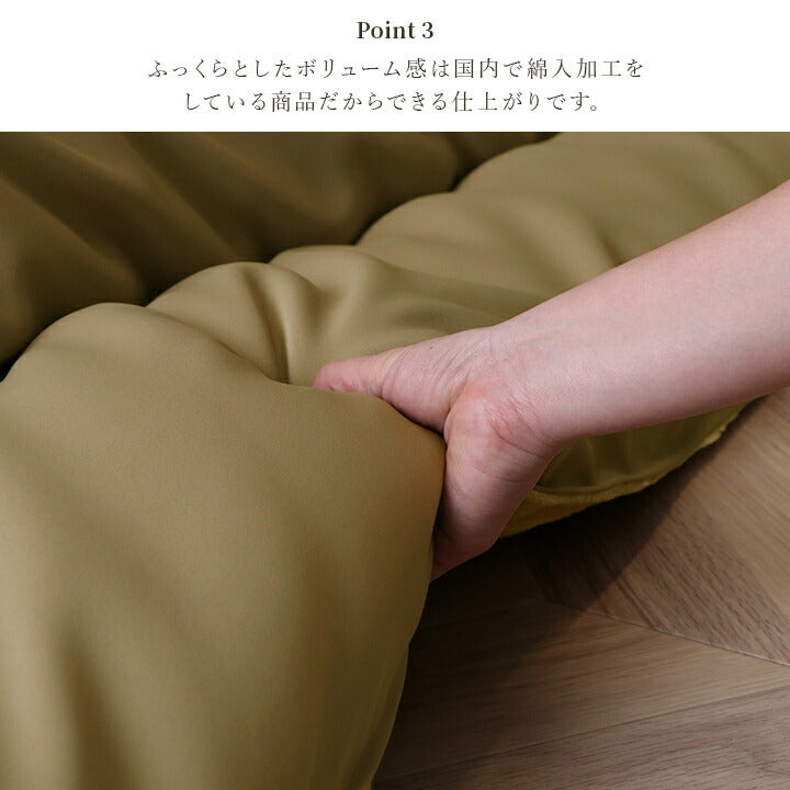 こたつ布団 単品 ふっくら 日本製 無地 レザー調 正方形 約205×205cm 送料無料