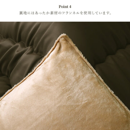 こたつ布団 単品 ふっくら 日本製 無地 レザー調  長方形 約205×285cm 送料無料
