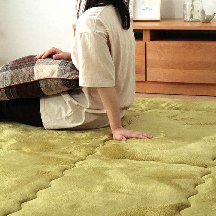 国産固綿40mm使用フランネル生地ふっくら敷『スムースF敷』約190×190cm 送料無料