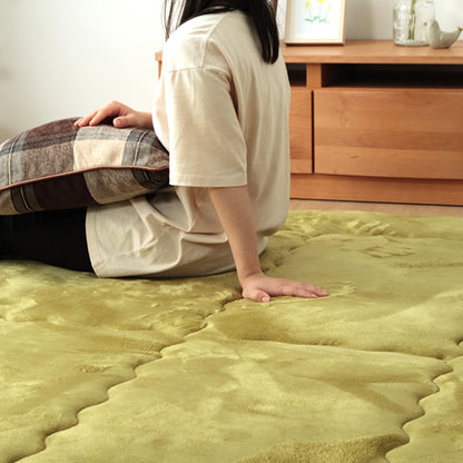 国産固綿40mm使用フランネル生地ふっくら敷『スムースF敷』約190×190cm 送料無料
