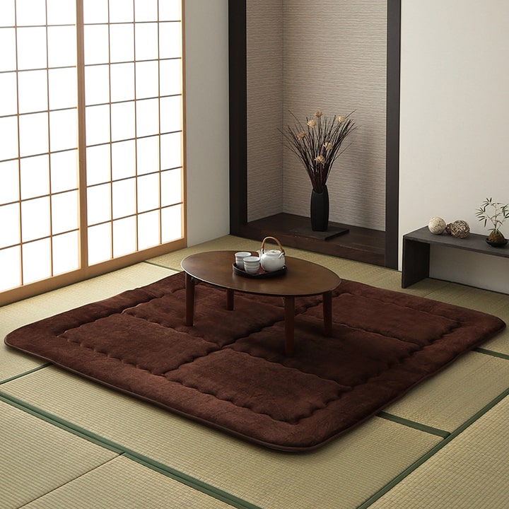 国産固綿40mm使用フランネル生地ふっくら敷『スムースF敷』約190×190cm 送料無料