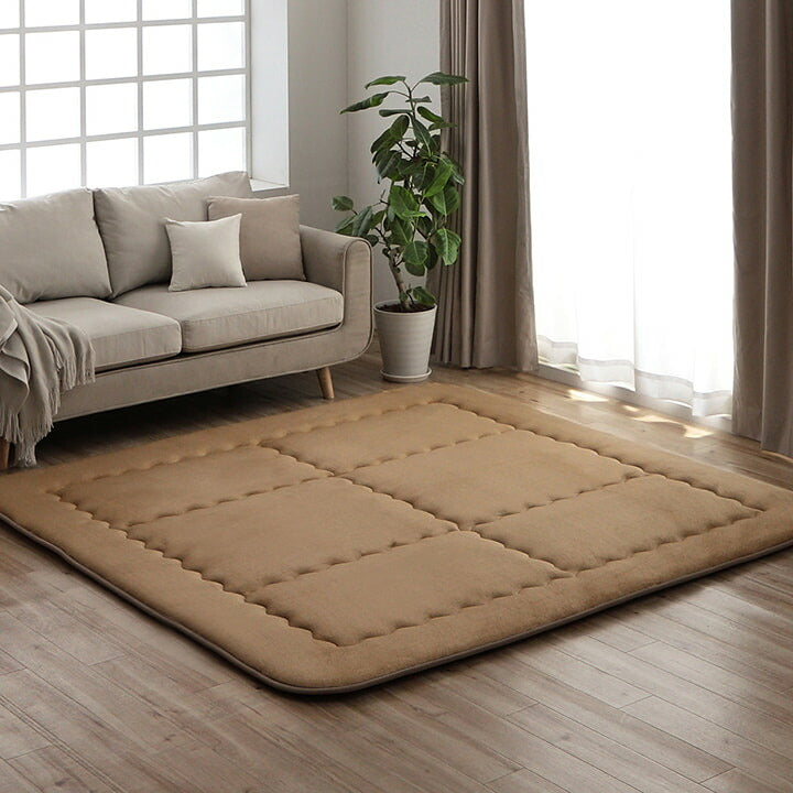 国産固綿40mm使用フランネル生地ふっくら敷『スムースF敷』約190×190cm 送料無料