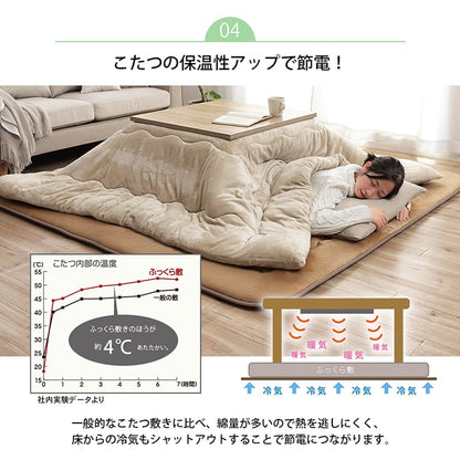 国産固綿40mm使用フランネル生地ふっくら敷『スムースF敷』約190×190cm 送料無料