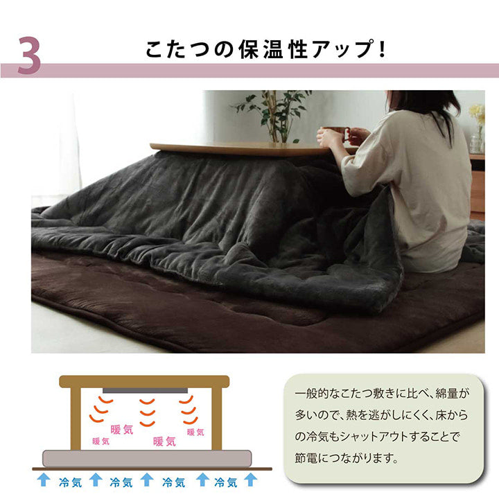 ラグ こたつ敷き布団 長方形 幅広ラグ 約220×260cm 送料無料