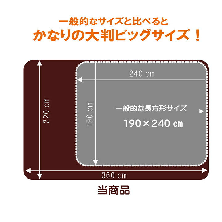ラグ こたつ敷き布団 長方形 大きい 幅広ラグ 約220×400cm 送料無料