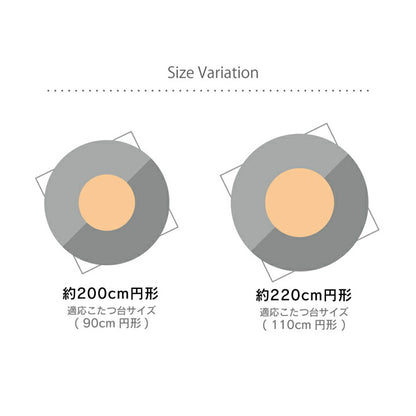 こたつ布団 円形 洗える シンプル チェック柄 約220cm 送料無料 - 【公式】allecore(アレコレ) 家具インテリア・生活雑貨のオンライン通販