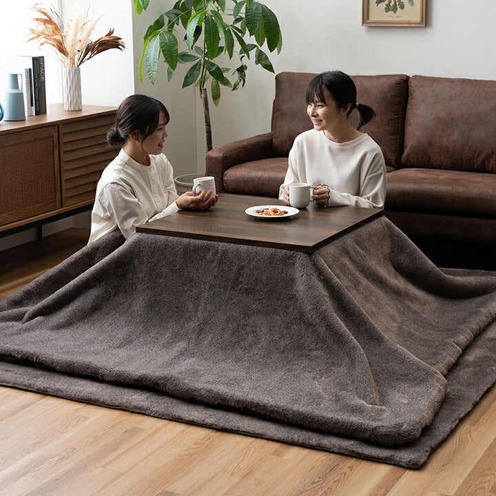 こたつ布団 長方形大判 フェイクファー 生地 フランネル 手洗い 無地 約190×290cm 送料無料
