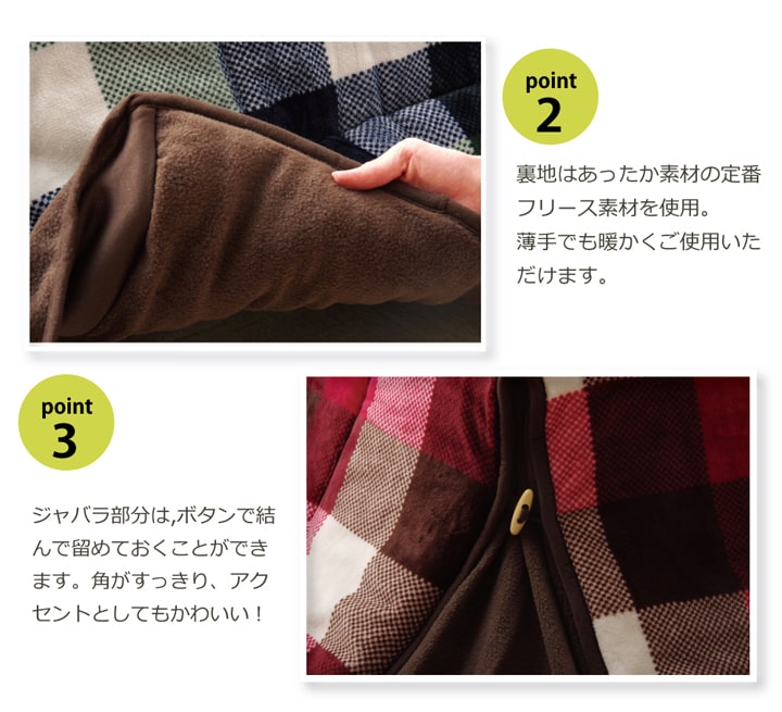 洗える 省スペースこたつ薄掛け布団単品 『ジャーナル省S』 約180×180cm 送料無料