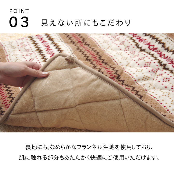ゆったりーな省スペース こたつ薄掛け布団 単品 『ノーデル省S』 約280×280cm 送料無料