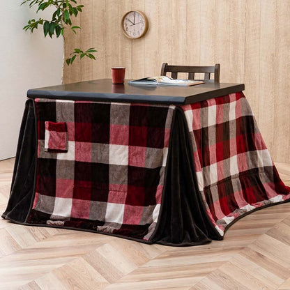 こたつ布団 長方形大 ダイニング用 高脚用 チェック柄 『ジャーナル ハイタイプ』 約235×290cm 送料無料