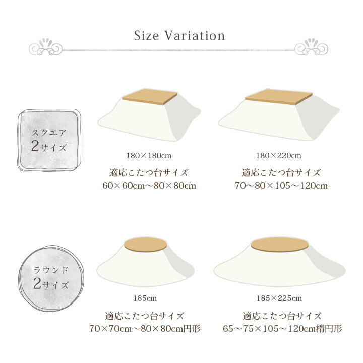 こたつ布団 楕円形 こたつ掛布団 こたつ掛け毛布 洗える おしゃれ かわいい コタツ布団 白 フェイクファー フランネル 省エネ 韓国インテリア 海外風 新生活 北欧 姫系 ふわふわ 約185×225cm楕円 送料無料