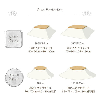 こたつ布団 楕円形 こたつ掛布団 こたつ掛け毛布 洗える おしゃれ かわいい コタツ布団 白 フェイクファー フランネル 省エネ 韓国インテリア 海外風 新生活 北欧 姫系 ふわふわ 約185×225cm楕円 送料無料