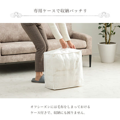 こたつ布団 円形 丸 こたつ掛布団 こたつ掛け毛布 洗える おしゃれ かわいい コタツ布団 白 フェイクファー フランネル 省エネ 韓国インテリア 海外風 新生活 北欧 姫系 ふわふわ 約185cm丸 送料無料