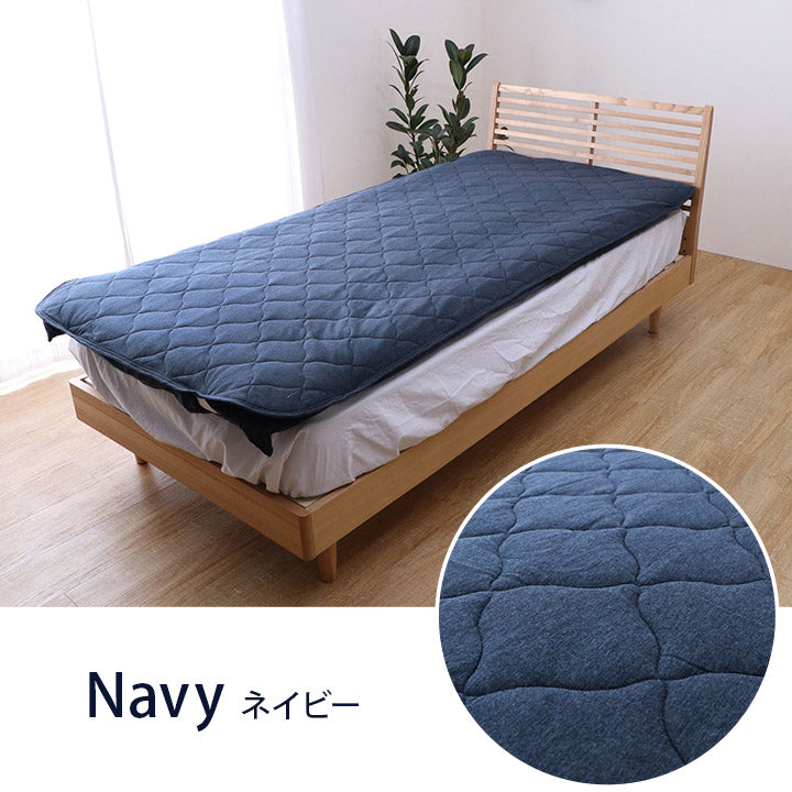 綿100％ 洗える 天竺ニット おしゃれ 敷パッド シンプル 年間 新生活 天然素材 140×205cm ダブル 送料無料