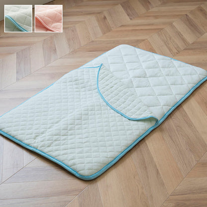 【新商品】寝具 お昼寝マット 肌掛け布団 一体型 寝冷え対策 キッズ ジュニア 綿100％ 滑り止め付き 洗える 洗濯機丸洗い 優しいタオル地 70×120cm 送料無料