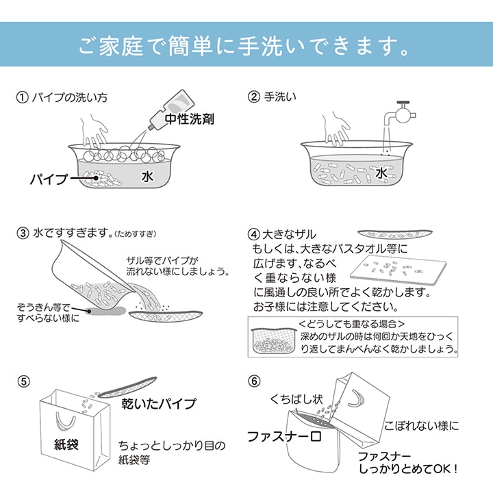 補充用パイプ 竹炭パイプ やわらかめ 消臭 通気性 日本製 150g 洗える（手洗い） 送料無料