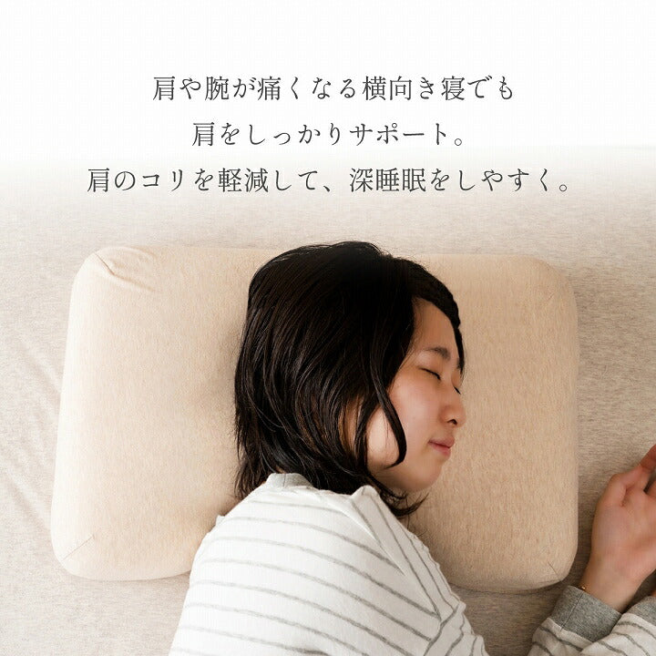 やすらぐ 整骨院長監修 低反発枕 横向き寝 肩こり ストレートネック 肩サポート カバー付き 約35×54cm 送料無料