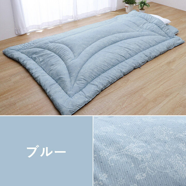 寝具 洗える 清潔 組布団 東レft綿 日本製 ダブルロング 掛け約190×210cm 敷き140×210cm イリス 送料無料