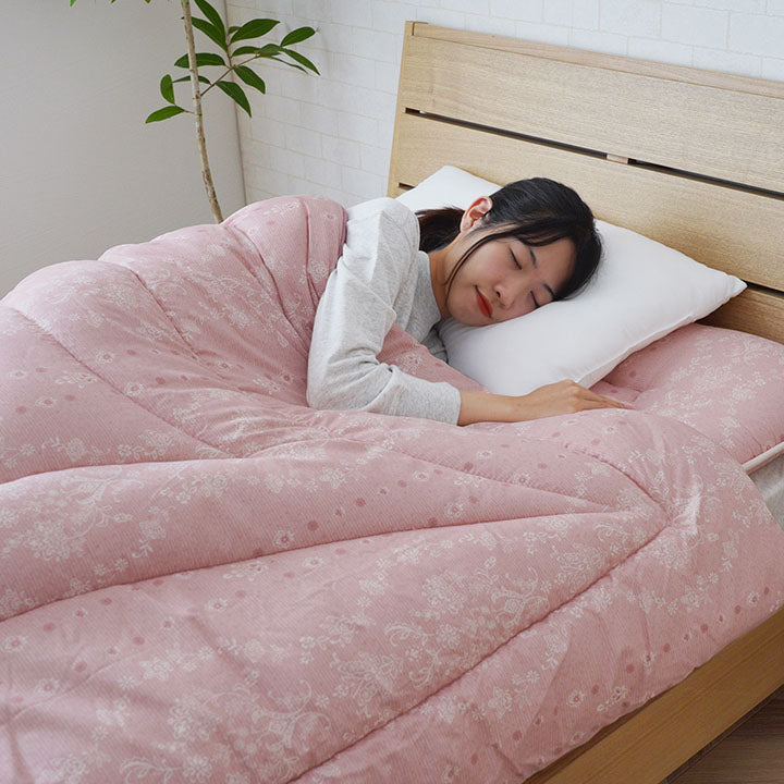 寝具 洗える 清潔 組布団 東レft綿 日本製 ダブルロング 掛け約190×210cm 敷き140×210cm イリス 送料無料