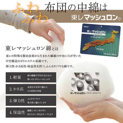 寝具洗える掛け布団東レマッシュロン綿軽量かさ高色柄選べる日本製セミダブルロング約170×210cm 送料無料