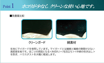 掛け布団カバー シングル 寝具 機能性 羽毛タッチ 『クリーンガード』 約150×210cm  送料無料