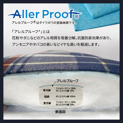 寝具 洗える 抗菌防臭 防ダニ 消臭 敷き布団 東洋紡フィルハーモニー アレル物質を吸着分解 カバー付き 日本製 シングルロング ソフィア 約140×210cm 送料無料