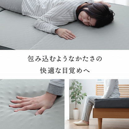 【新商品】マットレス ダブル 三つ折り 高反発 プロファイルウレタン 硬め 折りたたみ 寝具 約135×195×12cm 送料無料
