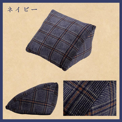 クッション チェック カジュアル 寄りかかり 背もたれ 約50×40×30cm 送料無料